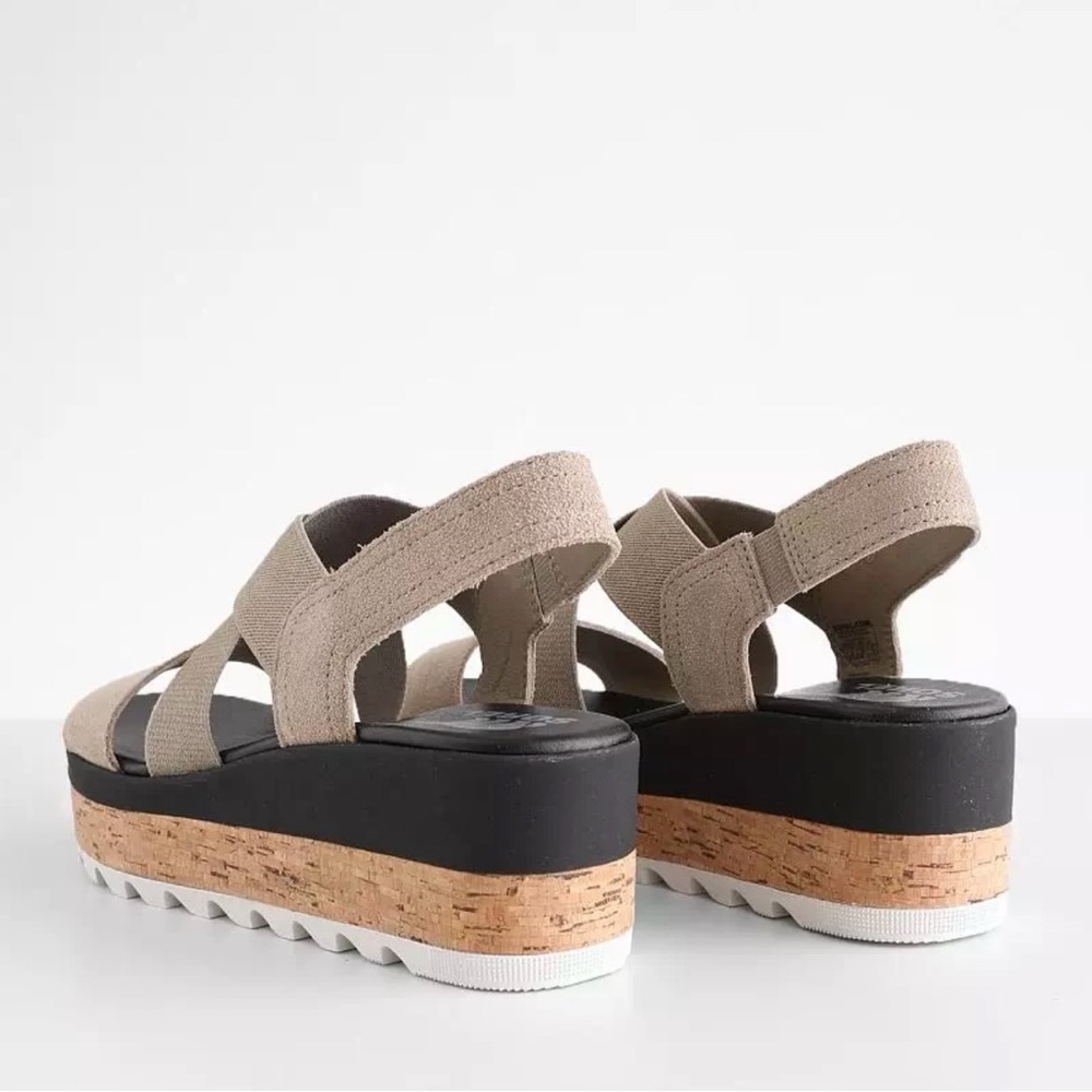 SOREL Women’s Cameron Flatform Leather Sandal Size 9.5 - Picture 4 of 14